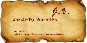 Jakabffy Veronika névjegykártya