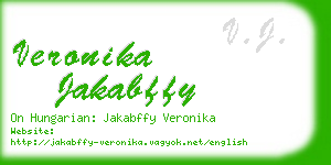 veronika jakabffy business card